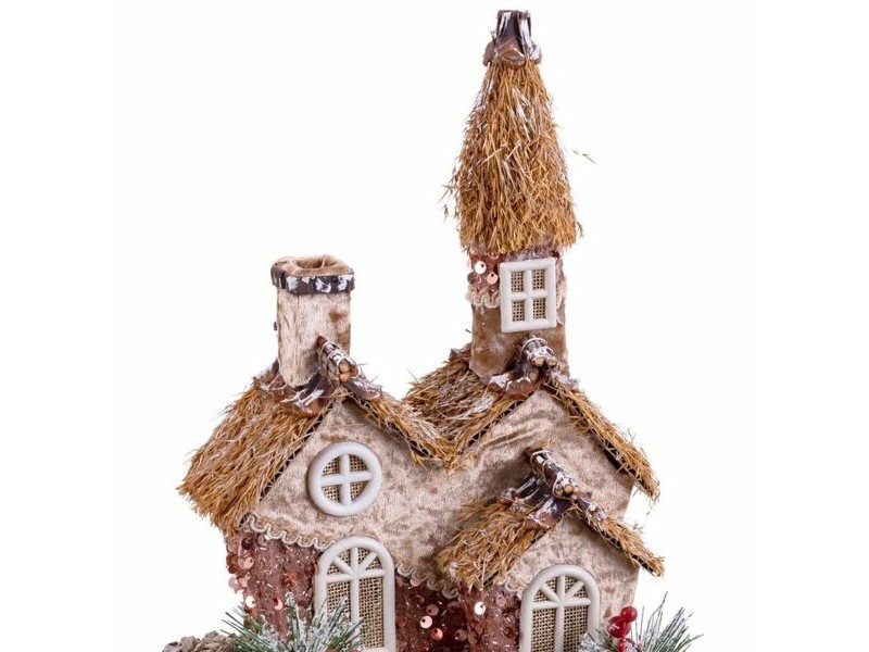 Коледна Украса Многоцветен Естествен Polyfoam Къща 20 x 16 x 28,5 cm
