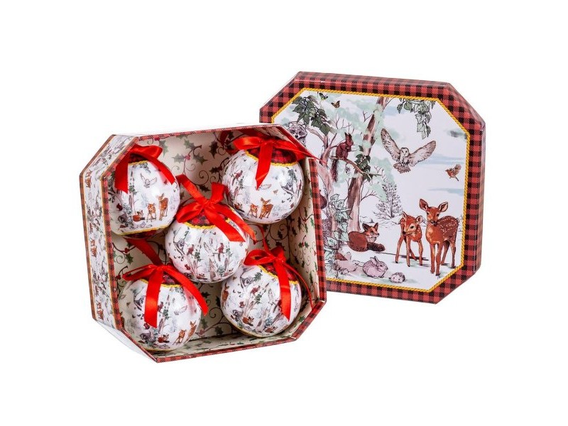Коледни топки Многоцветен хартия Polyfoam Животни 7,5 x 7,5 x 7,5 cm (5 броя)