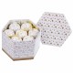 Коледни топки Бял Златен хартия Polyfoam 7,5 x 7,5 x 7,5 cm (14 броя)