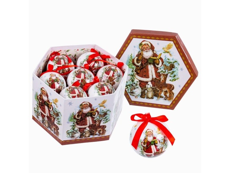 Коледни топки Многоцветен Polyfoam Дядо Коледа 7,5 x 7,5 x 7,5 cm (14 броя)