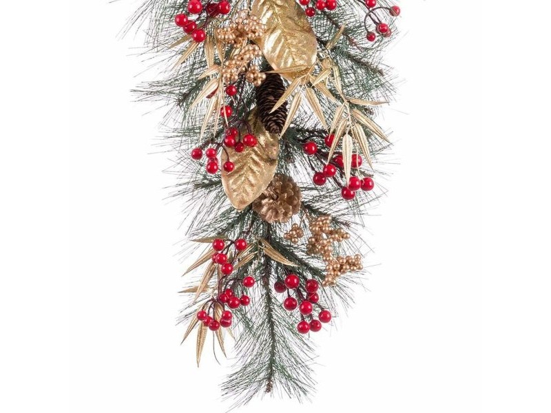 Закачалка за Врата Многоцветен Златен Пластмаса Ананаси Коледа 30 x 12 x 60 cm 60 cm