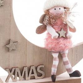 Декоративна фигурка Розов Естествен луна 20 x 5 x 22 cm