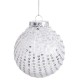Коледни топки Бял Сребрист Пластмаса Състав пайети 8 x 8 x 8 cm (6 броя)