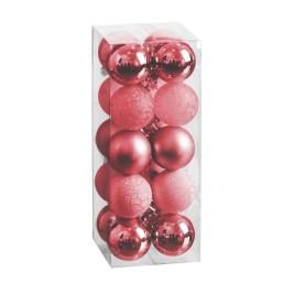 Коледни топки Червен 5 x 5 x 5 cm (20 броя)