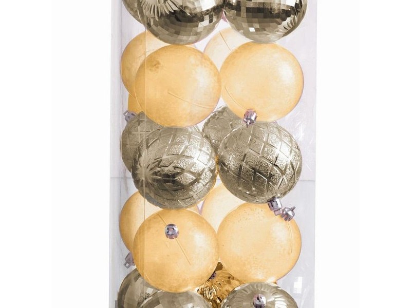 Коледни топки Златен 8 x 8 x 8 cm (20 броя)