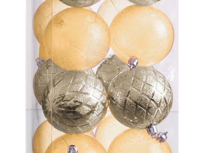 Коледни топки Златен 8 x 8 x 8 cm (20 броя)
