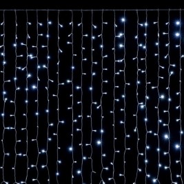 Гирлянда от LED Светлини Бял 120 x 0,5 x 175 cm