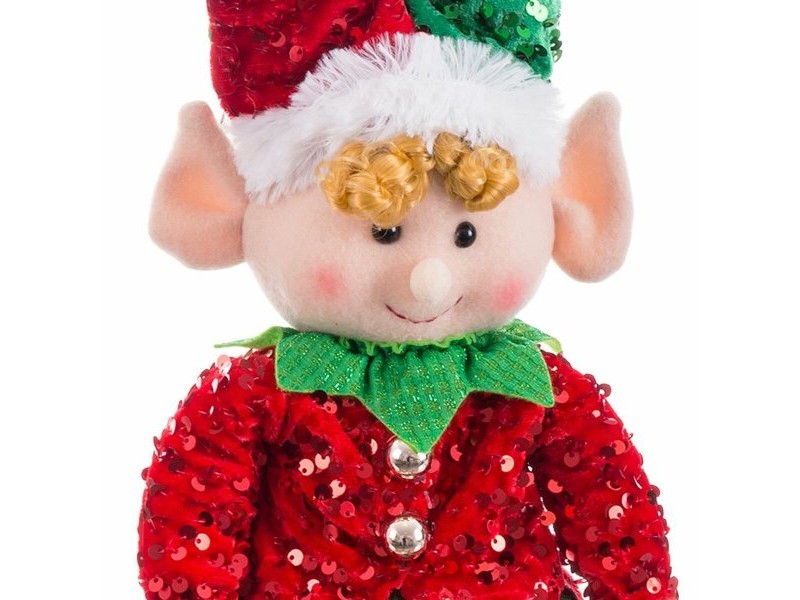 Коледна Украса Червен Зелен Елф 30 x 8 x 56 cm