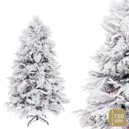 Коледно дърво PVC полиетилен Ананаси Снежен 60 x 60 x 150 cm