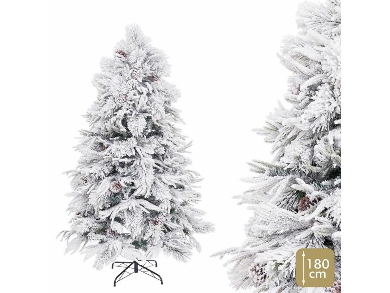 Коледно дърво PVC полиетилен Ананаси Снежен 80 x 80 x 180 cm Коледно дърво PVC полиетилен Ананаси Снежен 80 x 80 x 180 cm