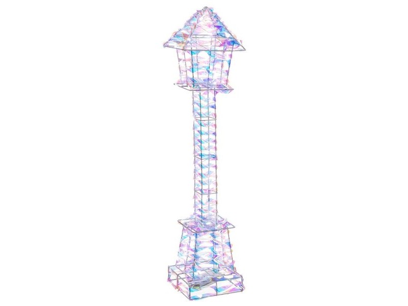 Ярка декорация Сребрист Улично осветление 13 x 13 x 58 cm