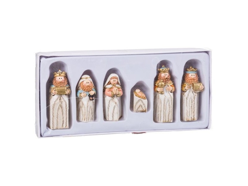 Рождествена Коледна Сцена Многоцветен Смола Раждане / Витлеем 25 x 11,5 x 3 cm