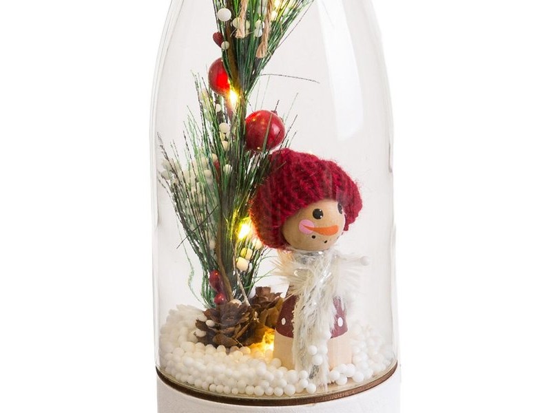 Коледна Украса Многоцветен Бутилка Кукла 8,3 x 8,3 x 28,5 cm