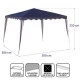 Пергола Gazebo полиестер Стомана 300 x 300 x 245 cm