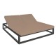 Lamamistool Luana Двоен Moka 180 x 200 x 43 cm Графит