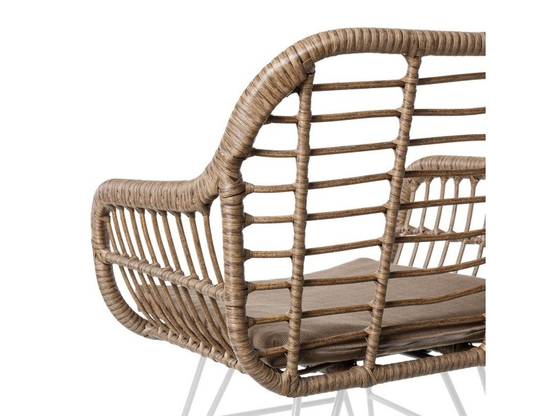 Aiatool Ariki 57 x 62 x 80 cm синтетичен ратан Стомана Бял