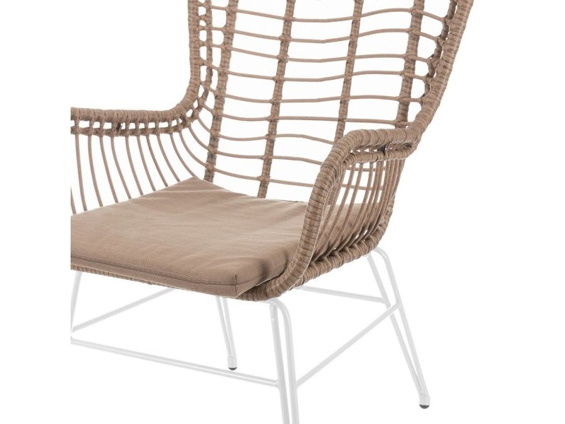 Градинско кресло Ariki 63 x 67 x 97 cm Стомана Бял