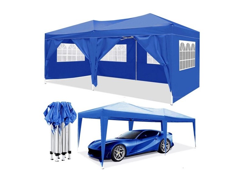 Пергола Gazebo Стомана 600 x 300 x 260 cm Син