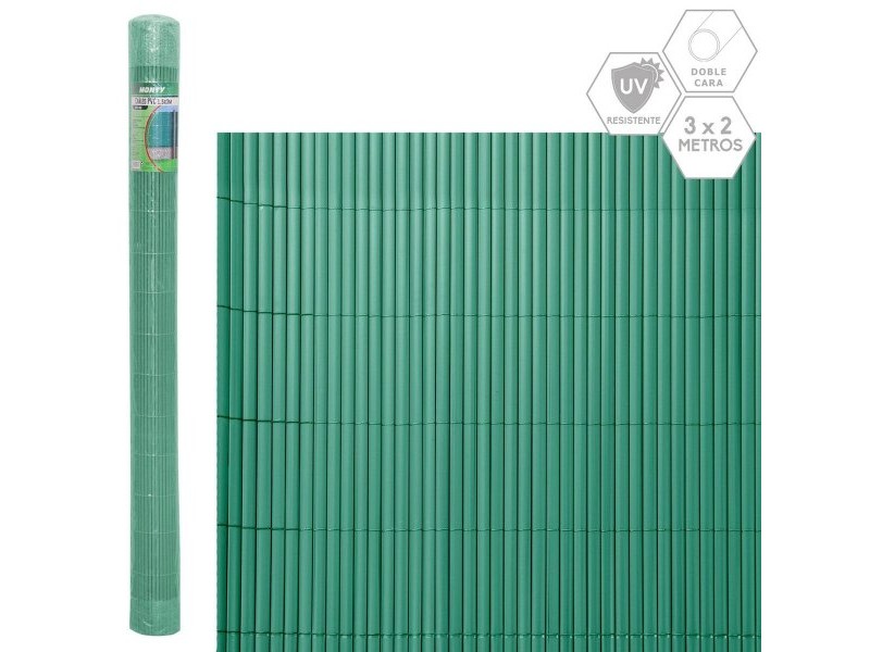 Градинска Ограда Зелен PVC 1 x 300 x 200 cm