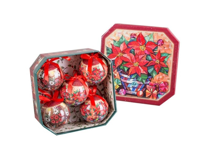 Коледни топки Многоцветен Polyfoam Ø 7,5 cm (5 броя)