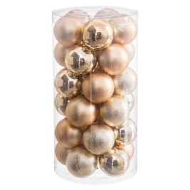 Коледни топки Златен Пластмаса Ø 6 cm (30 броя)