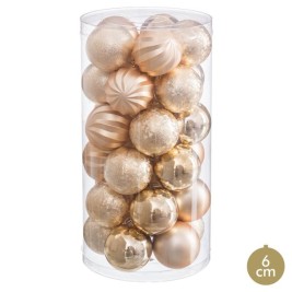 Коледни топки Златен Пластмаса Ø 6 cm (30 броя)