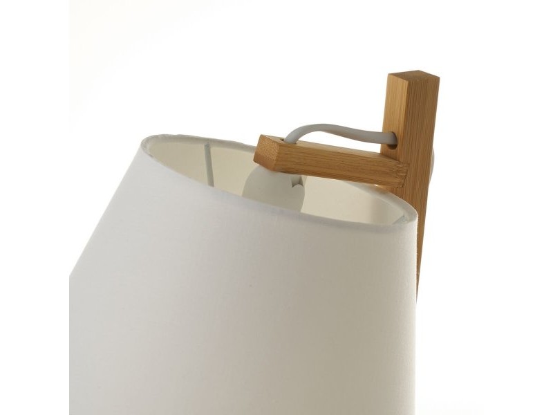 Настолна лампа Бял Естествен Бамбук 40 W 220-240 V 27 x 21 x 50 cm