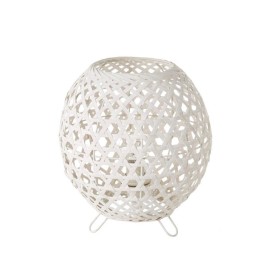 Настолна лампа Бял Метал Бамбук 40 W 220-240 V 20 x 20 x 23 cm