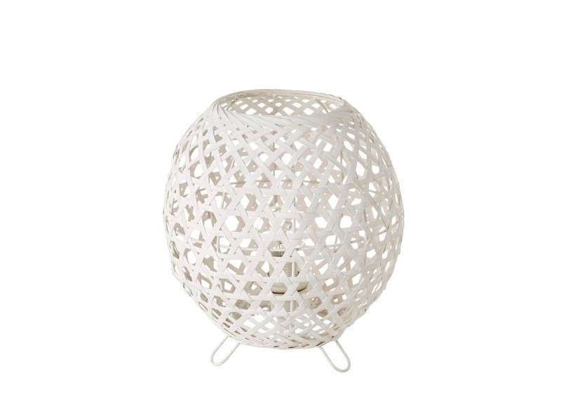 Настолна лампа Бял Метал Бамбук 40 W 220-240 V 20 x 20 x 23 cm