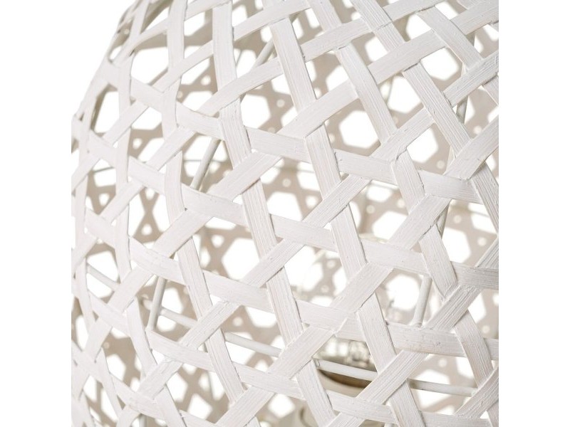 Настолна лампа Бял Метал Бамбук 40 W 220-240 V 20 x 20 x 23 cm