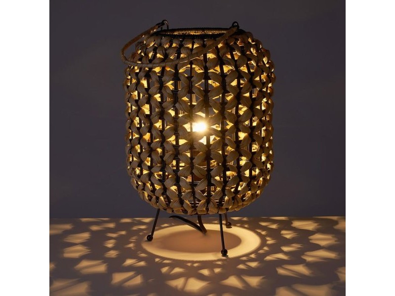 Настолна лампа Черен Метал Воден хиацинт 40 W 220-240 V 21 x 21 x 30 cm