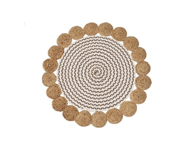 Килим NATUR V Бял Естествен 90 x 90 x 1 cm