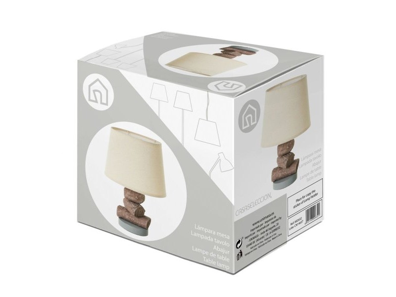Настолна лампа Бял Кафяв Бежов 40 W 220-240 V 26 x 19 x 35 cm