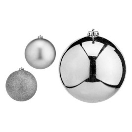 Коледни топки Krist+ Сребрист Пластмаса Ø 15 cm 6 броя