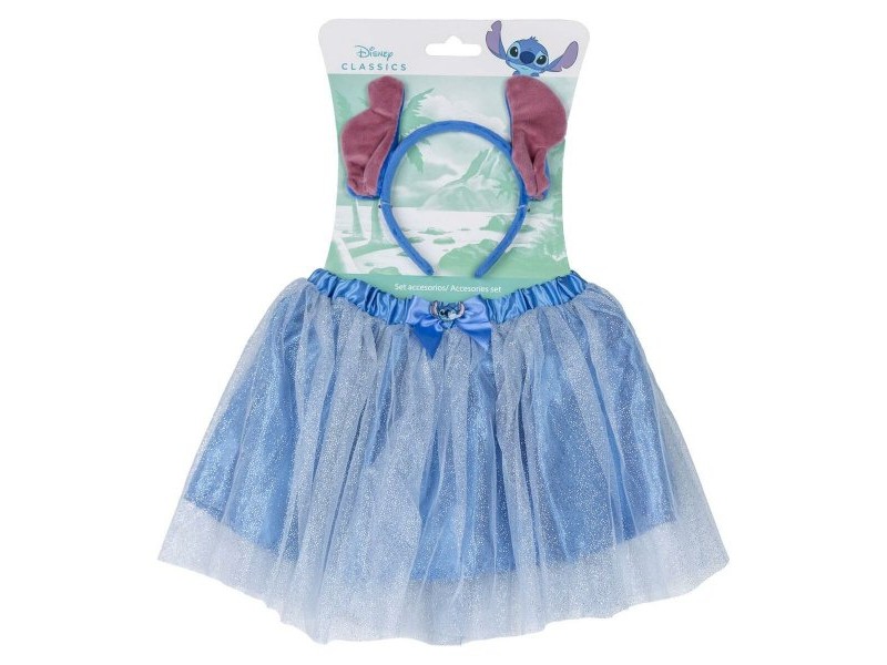 Маскировъчен костюм за деца Stitch Син Лента за глава Tutu 2 Части