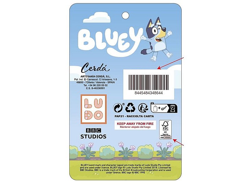 Туристическа раница Bluey 25 x 27 x 16 cm Детски