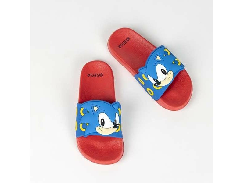 Джапанки за деца Sonic Син Червен