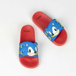 Джапанки за деца Sonic Син Червен