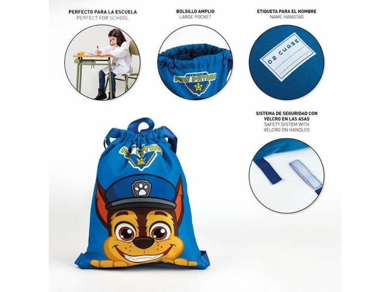 Раница с връвка The Paw Patrol Син 27 x 33 cm