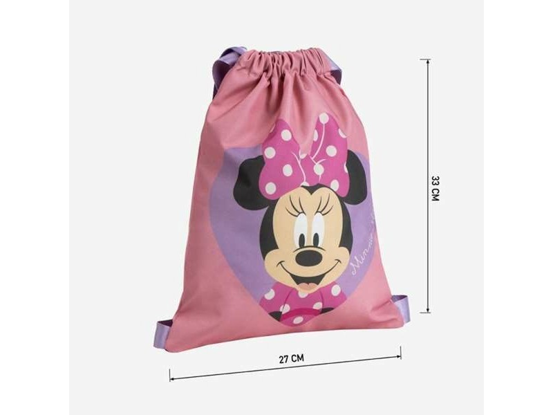 Раница с връвка Minnie Mouse Розов 27 x 33 cm