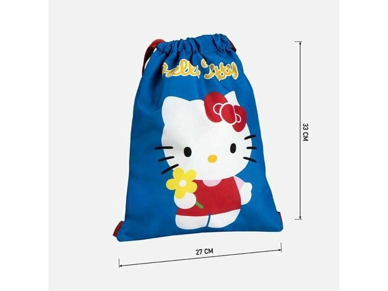 Раница с връвка Hello Kitty Син 27 x 33 cm