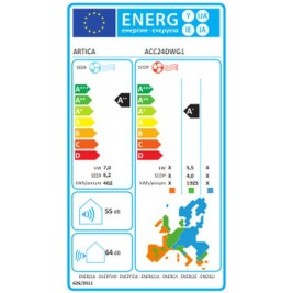 Канален климатик Artica ACC24DWG1 Wi-Fi A++ 6800 W