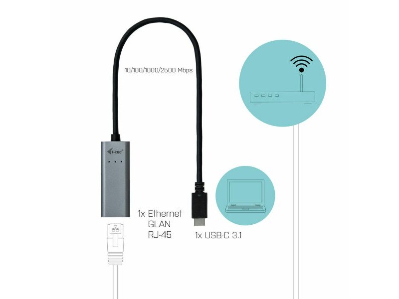 Адаптер за USB към успореден порт i-Tec C31METAL25LAN