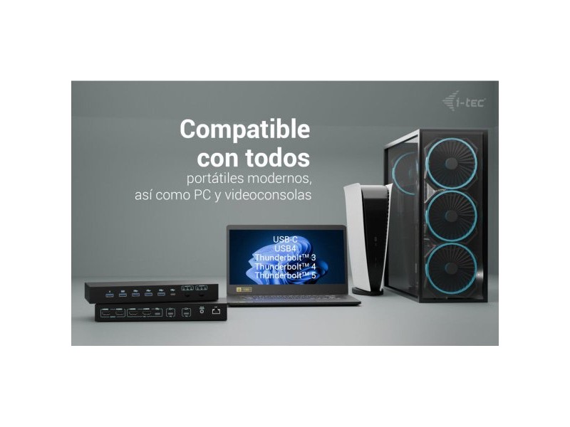 USB извод i-Tec C31KVMDOCKPDPRO Черен