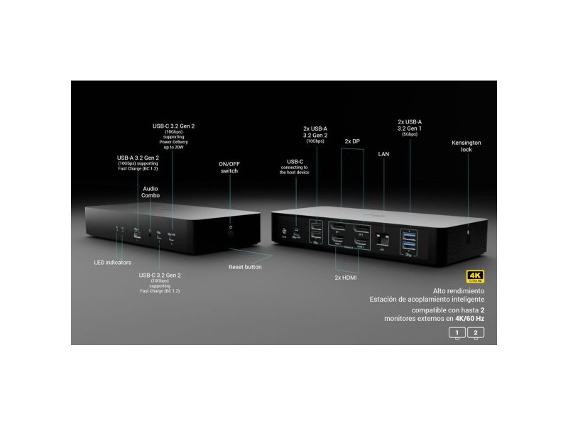 Докинг станция i-Tec CAINTGDUAL4KDOCPD