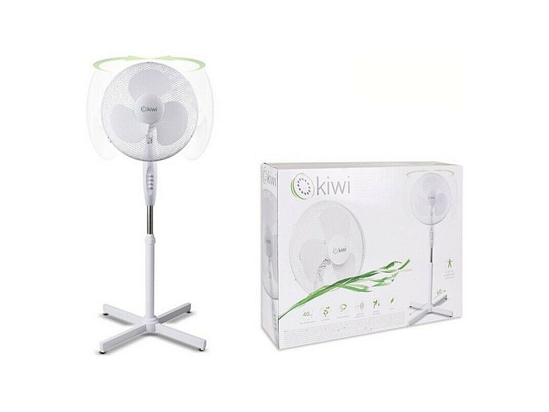 Вентилатор с крака Kiwi Бял 45 W (Ø 40 cm)