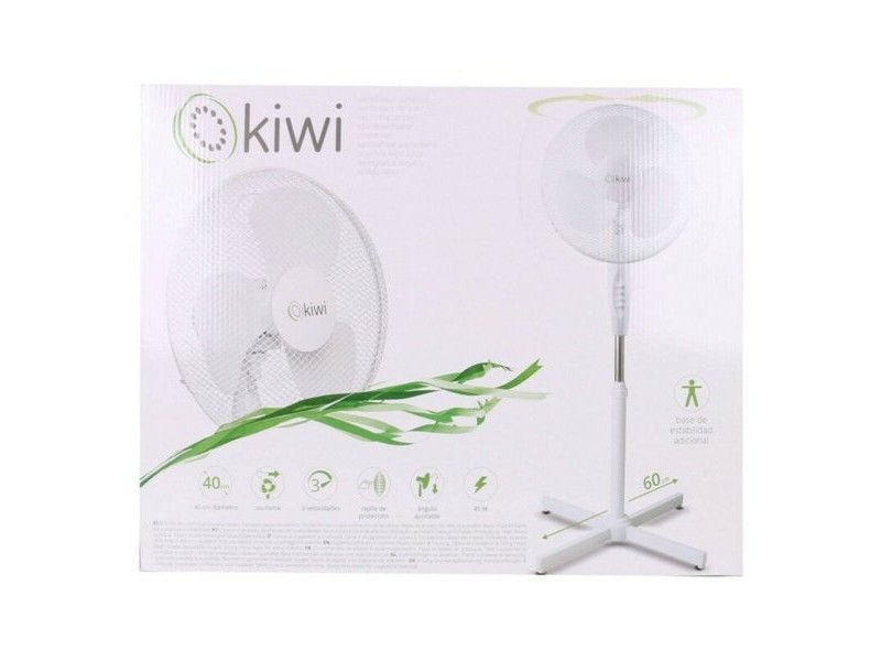 Вентилатор с крака Kiwi Бял 45 W (Ø 40 cm) Вентилатор с крака Kiwi Бял 45 W (Ø 40 cm)