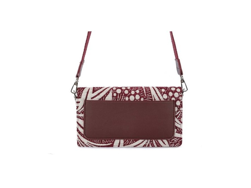 Дамска Чанта Laura Ashley CRESTON-FLOWER-CLARET-RED Сив 24 x 13 x 3 cm