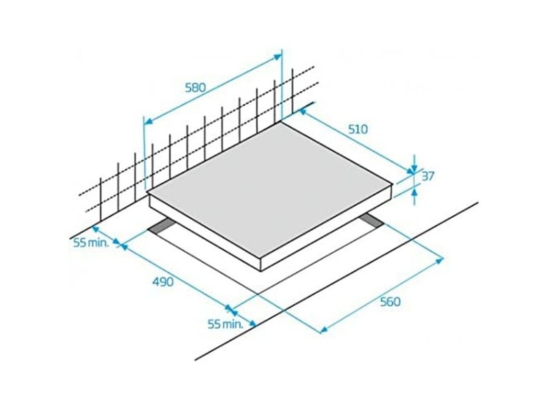 Стъклокерамичен котлон BEKO HIC63402T 60 cm 58 cm 5700 W