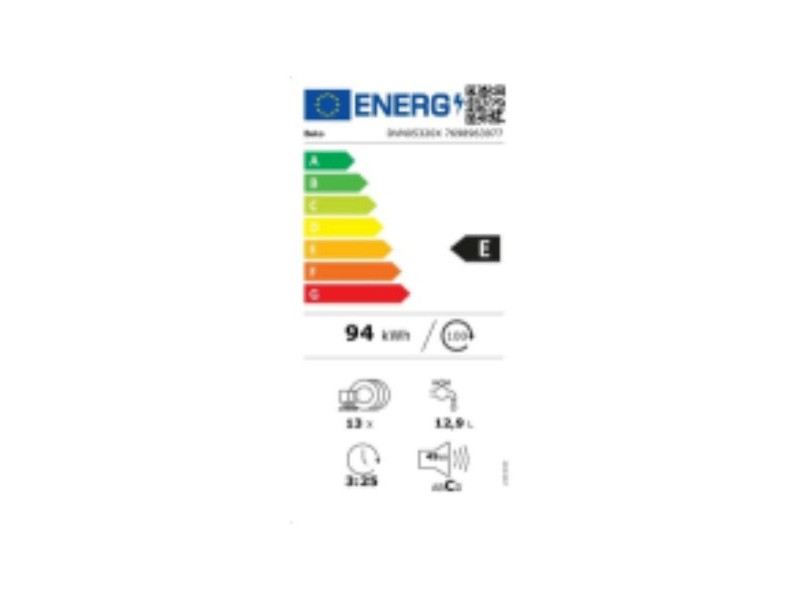 Съдомиялна BEKO DVN05320X 60 cm (60 cm)
